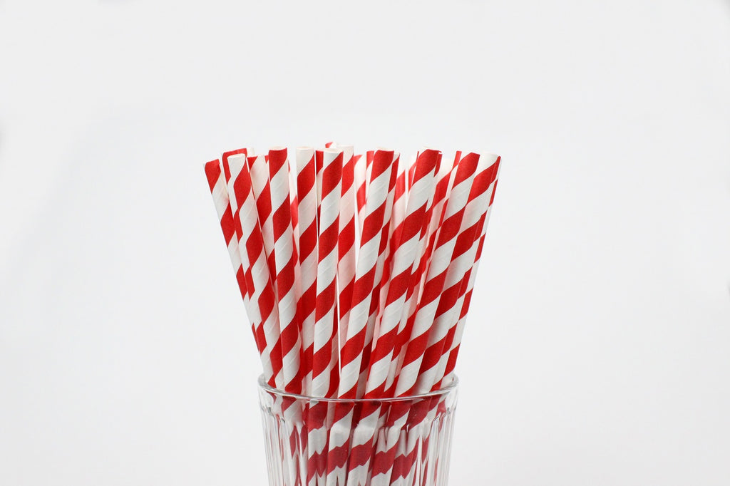 Paper Straw (Red/White)