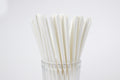 Diagonal Cut Paper Straw (White)