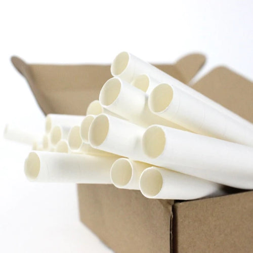 Bubble Tea Paper Straw (White)