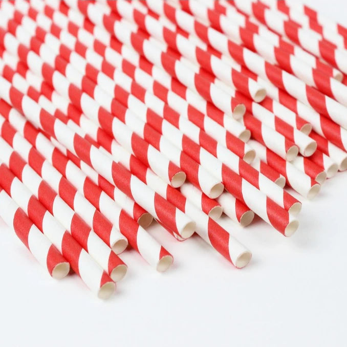 Paper Straw (Red/White)